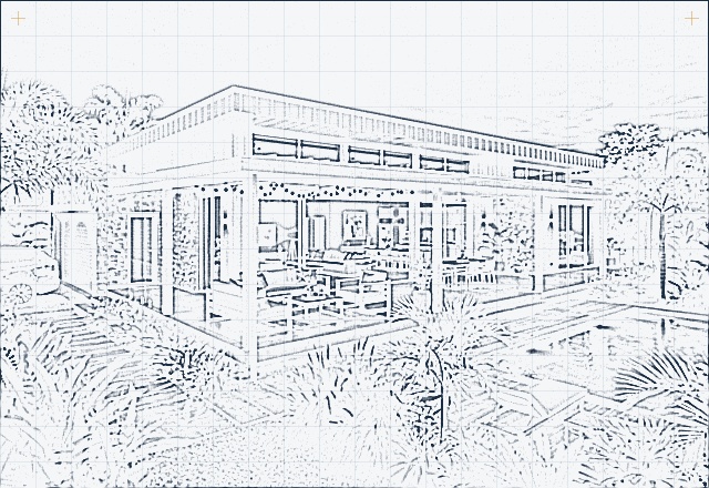 House & Villa Design Wireframe